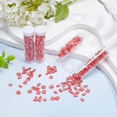  452Pcs 2 Style 2-Hole Opaque Glass Seed Beads SEED-NB0001-76-1