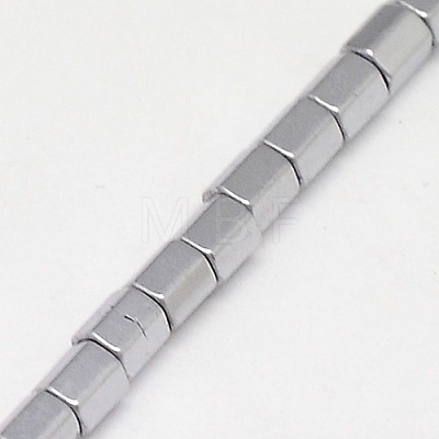 Electroplate Non-magnetic Synthetic Hematite Beads Strands G-J166-3x3mm-06-1