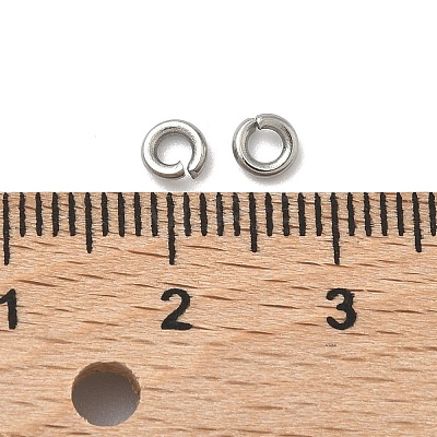 Tarnish Resistant 304 Stainless Steel Open Jump Rings STAS-E067-07-4mm-1