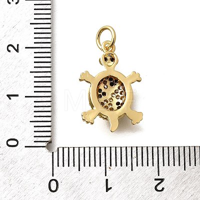 Brass Micro Pave Cubic Zirconia Pendants KK-B128-05G-1