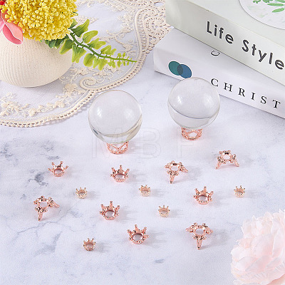 26Pcs 4 Styles Crown Alloy Display Stands for Gemstone FIND-AR0006-93RG-1