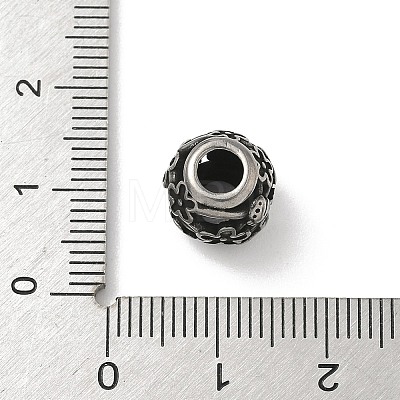 304 Stainless Steel European Beads STAS-H238-09H-AS-1