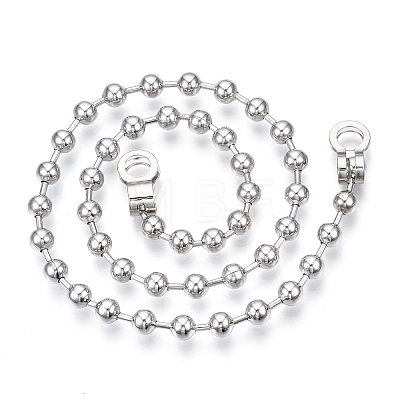 Iron Round Ball Chains with Bead Tips MAK-N034-006A-P-1
