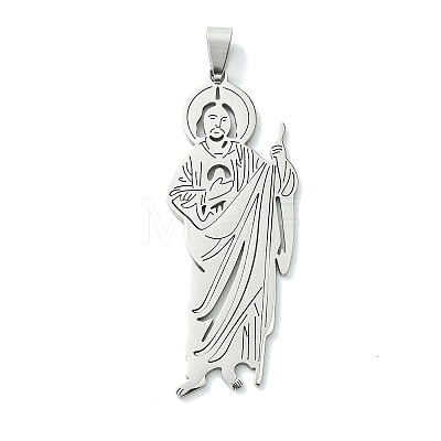 Non-Tarnish 201 Stainless Steel Big Pendants STAS-U003-13P-1