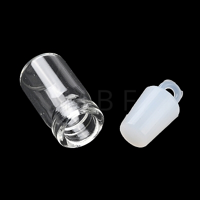Clear Glass Wishing Bottle Pendants GLAA-A010-01K-1