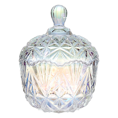 Glass Candy Storage Box HOUS-WH0007-008A-1