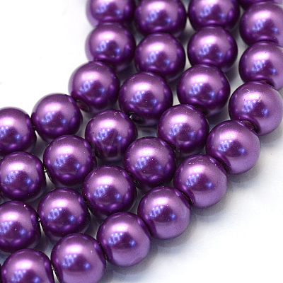 Baking Painted Glass Pearl Bead Strands X-HY-Q003-3mm-37-1