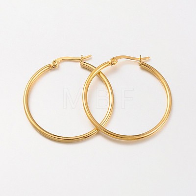 304 Stainless Steel Hoop Earrings EJEW-N0016-11G-E-1