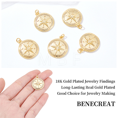 BENECREAT Brass Pendants KK-BC0004-74-1
