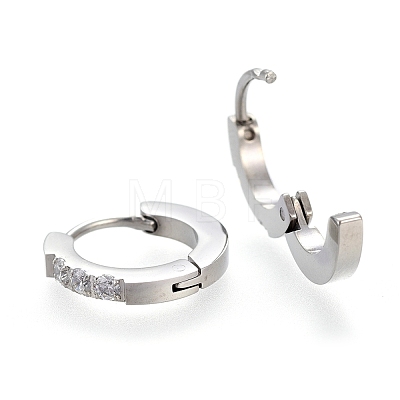 304 Stainless Steel Huggie Hoop Earrings EJEW-L252-042P-1