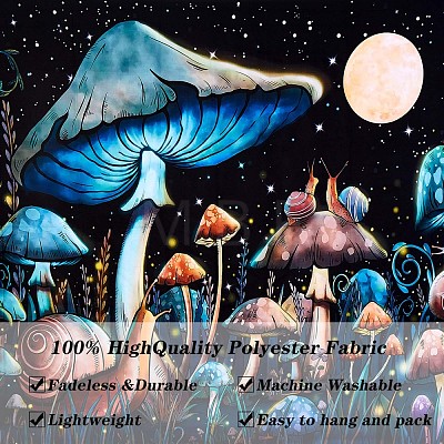 Black Light Aesthetic Mushroom Wall Tapestry JX152A-1