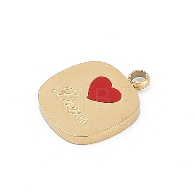 304 Stainless Steel Enamel Charms STAS-I325-056G-1