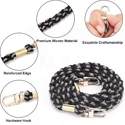 WADORN® 2Pcs 2 Style Braided Cord Bag Straps FIND-WR0005-36-1