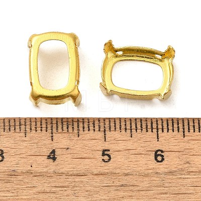 Rectangle Brass Sew on Prong Settings KK-N0084-A05-10x14G-1