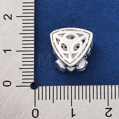 Rack Plating Brass Micro Pave Cubic Zirconia Beads KK-Z082-13S-1