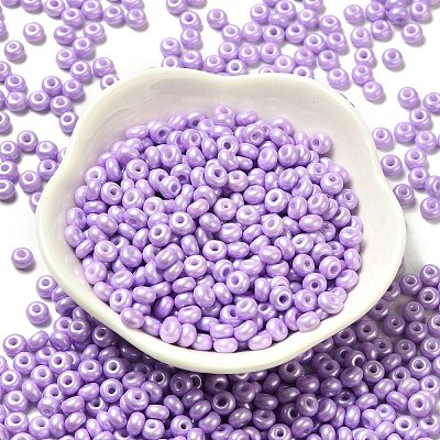 Baking Paint Luster Glass Seed Beads SEED-B001-04A-09-1