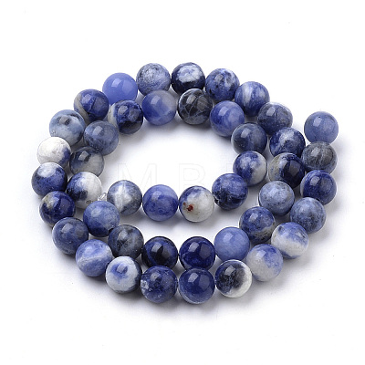 Natural South Africa Sodalite Beads Strands G-S259-35-10mm-1