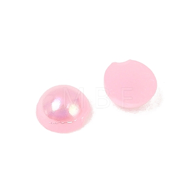 Electroplated Opaque Flat Back Resin Cabochons RESI-XCP0002-45D-1