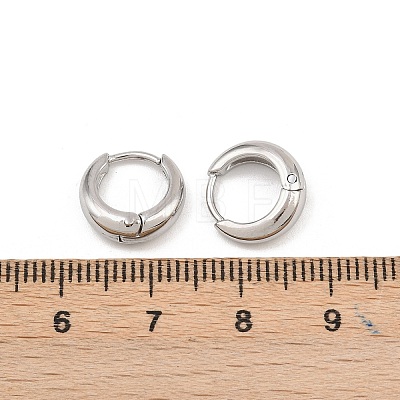 316 Surgical Stainless Hoop Earrings EJEW-C160-06B-P-1