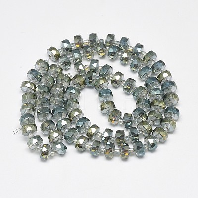 Electroplate Glass Beads Strands EGLA-Q083-8mm-D09-1