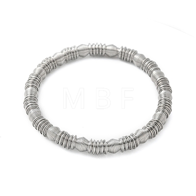 304 Stainless Steel Stretch Bangles for Women BJEW-P315-02B-P-1