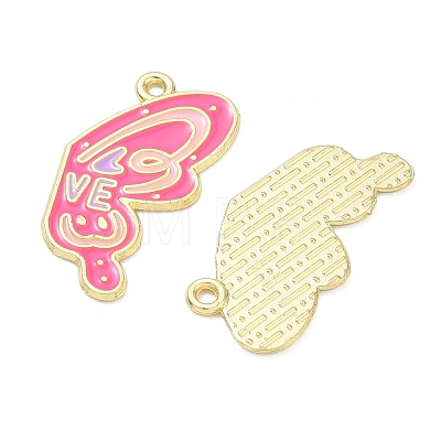 Alloy Enamel Pendants AL-CBA292F-01D-G-1