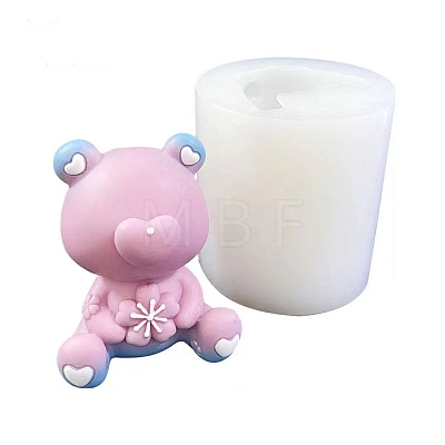 Bear Shape Candle DIY Food Grade Silicone Molds PW-WG57883-01-1