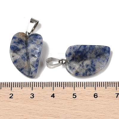 Natural Blue Spot Jasper Pendants G-B127-01P-01-1