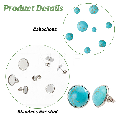   DIY Stone Earring Making Kits DIY-PH0006-10-1