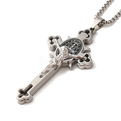 Gothic 201 Stainless Steel Pendant Necklaces NJEW-K260-01P-1