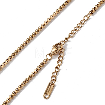Ion Plating(IP) 304 Stainless Steel Box Chain Necklace for Men Women NJEW-K245-020A-1