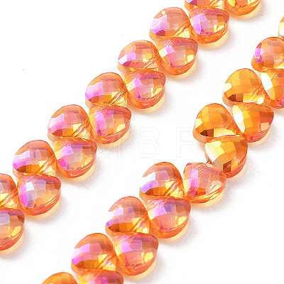 Electroplate Triangle Glass Beads Strands EGLA-A036-11A-FR03-1