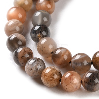 Natural Black Sunstone Beads Strands G-U009-A01-02-1