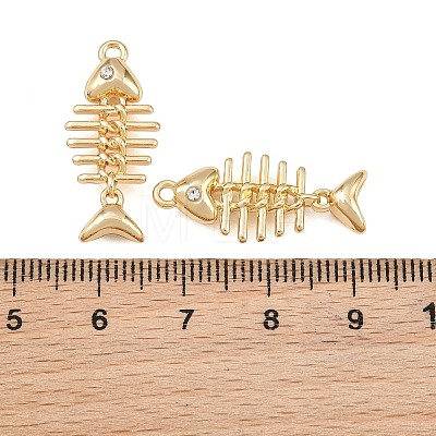 Rack Plating Alloy Rhinestone Pendants RB-CBAB71D-02G-1