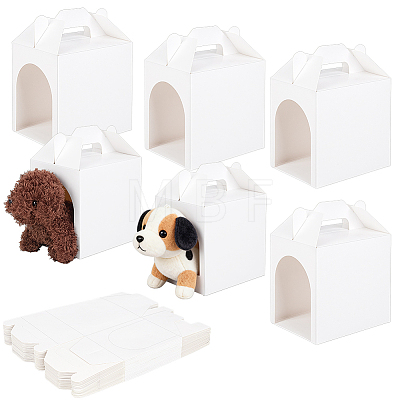 Kraft Paper Folding Paper Pet Gift Packing Tote Boxes CON-WH0089-238A-1