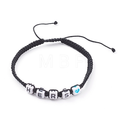 Adjustable Nylon Thread Braided Bead Bracelets BJEW-JB06172-1