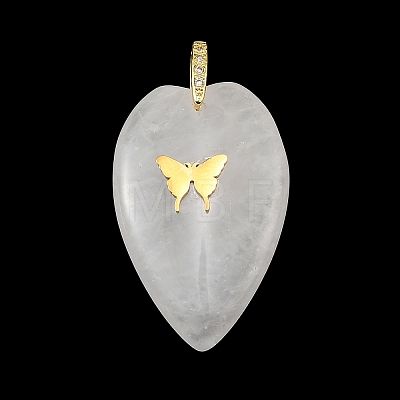 Natural Quartz Crystal Pendants G-G470-02G-01-1