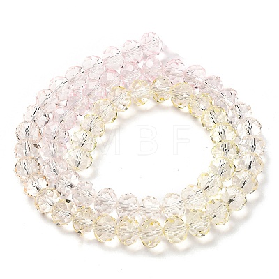 Transparent Painted Glass Beads Strands DGLA-A034-T8mm-A25-1