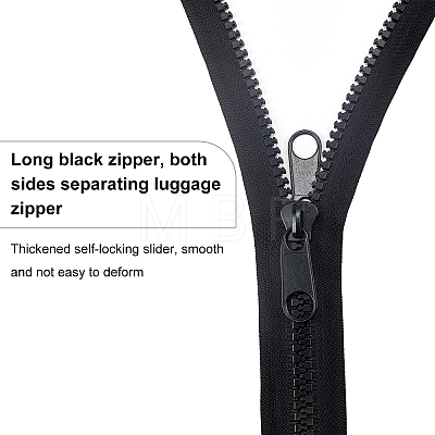 Fingerinspire Resin Zipper FIND-FG0001-12A-1