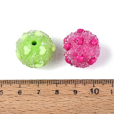 Opaque Acrylic & Transparent Resin Rhinestone Beads SACR-Q005-02B-1