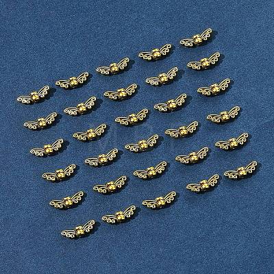 100Pcs Tibetan Style Alloy Fairy Wing Beads TIBEB-FS0001-14-1
