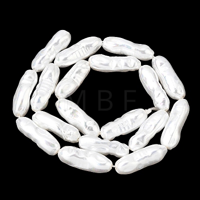 Electroplated Glass Shell Pearl Beads Strands BSHE-B009-C01-7x21mm-1