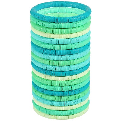 20Pcs 5 Colors Polymer Clay Heishi Surfer Stretch Bracelets Set BJEW-SW00132-1