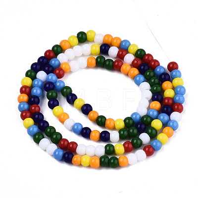 Opaque Glass Beads Strands GLAA-T006-10C-1