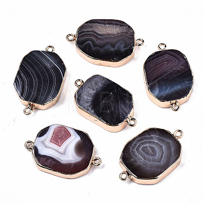 Natural Botswana Agate Links Connectors G-S359-206-1