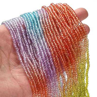 Transparent Painted Glass Beads Strands DGLA-A034-T2mm-A12-1