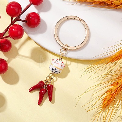 Porcelain & Alloy Enamel Keychain KEYC-JKC01156-05-1