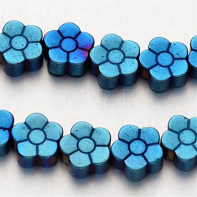 Electroplate Non-magnetic Synthetic Hematite Beads Strands G-F300-07-1
