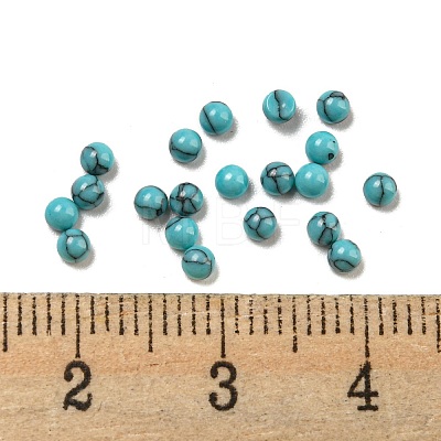 Dyed Handmade Synthetic Turquoise Cabochons G-B070-19B-1