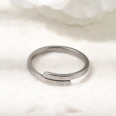 201 Stainless Steel Cuff Open Rings RJEW-Z141-02P-1
